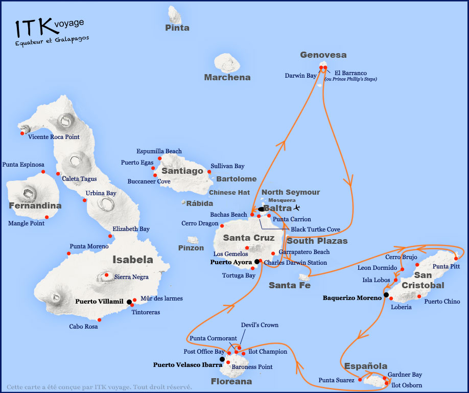 anahi, superior, cruise, galapagos, itinerary, map, 8d, b2