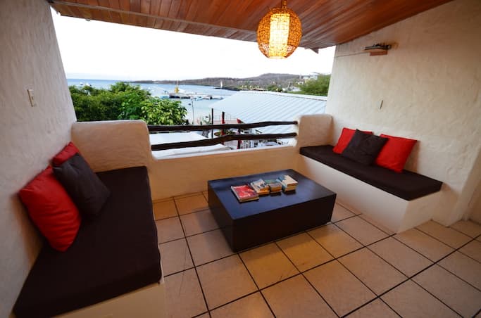 Hotel, Galápagos, casa, Opuntia, itk, terrace