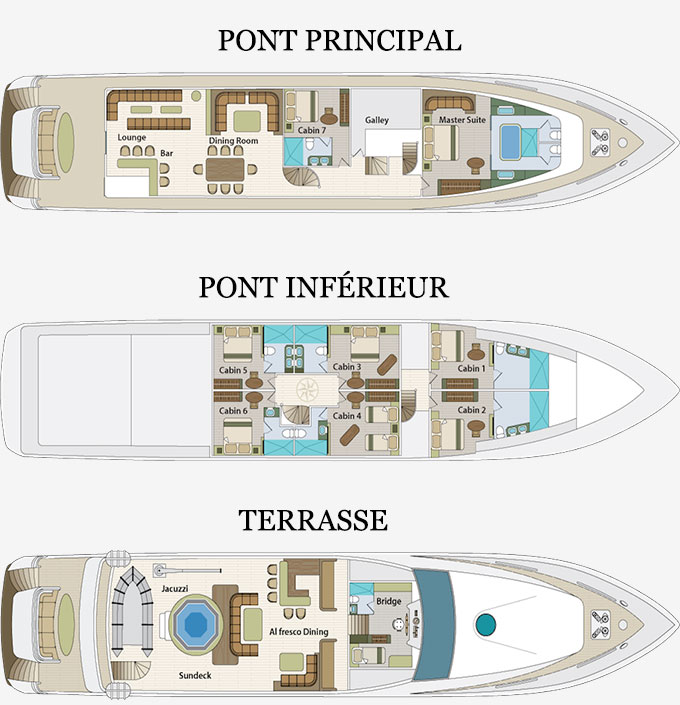 grand, majestic, luxe, cruise, galápagos, deck plan