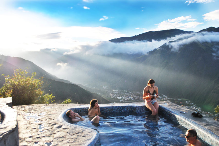 Hotel, Luna , volcán, baños, Ecuador, Swimming, Pool