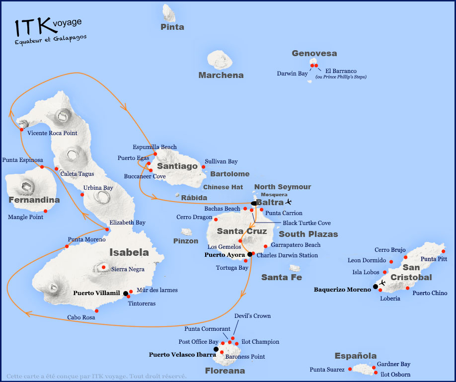 nemo, I, comfort, cruise, galápagos, itinerary, map, 5da